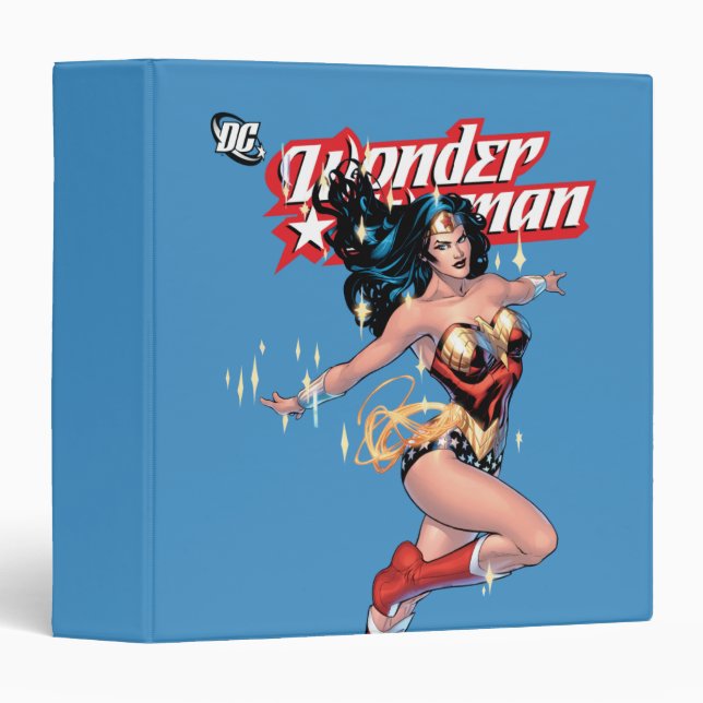 Classeur Wonder Woman Couverture de bande dessinée (Devant/Côté)
