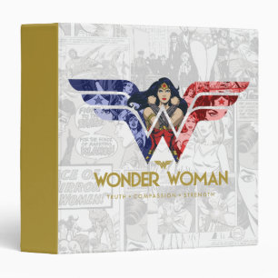 Classeur Wonder Woman Crossed Arms dans le logo collage