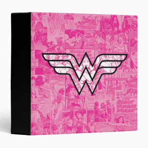 Classeur Wonder Woman Pink Comic Book Collage Logo
