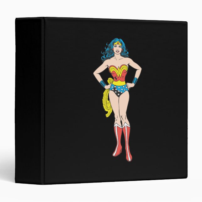 Classeur Wonder Woman tient sur les hanches (Devant/Côté)