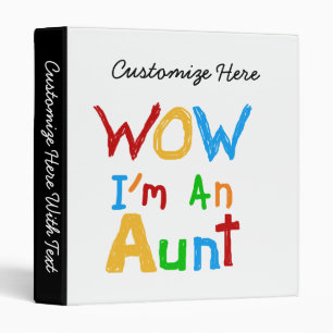 Classeur WOW Je suis une tante T-shirts et cadeaux
