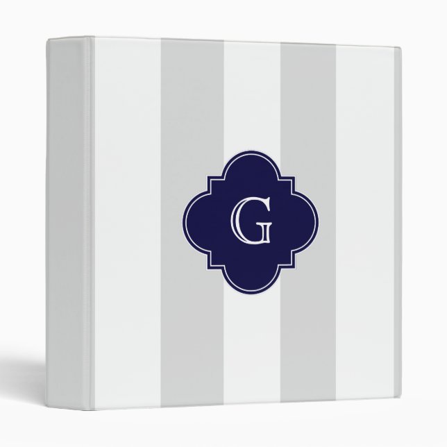 Classeur XL Lt Gris Gris Gris Gris Gris Quatule Monogramme (Devant/Côté)