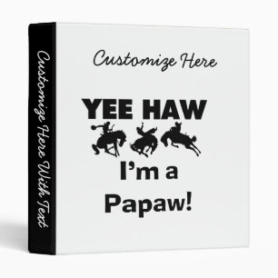 Classeur Yee Haw Je suis une Papaw Tshirts and Gifts