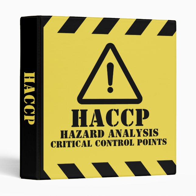 Classeur Yellow HACCP Hazard Analysis (Devant/Côté)