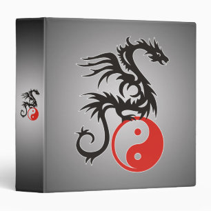 Classeur Yin et Yang Dragon fadeIN noir
