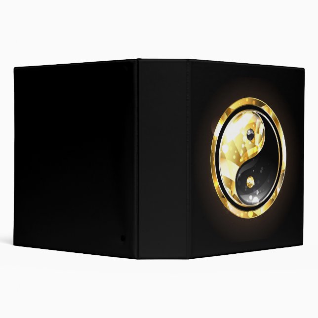 Classeur Yin Yang or sur noir (Arrière-plan)