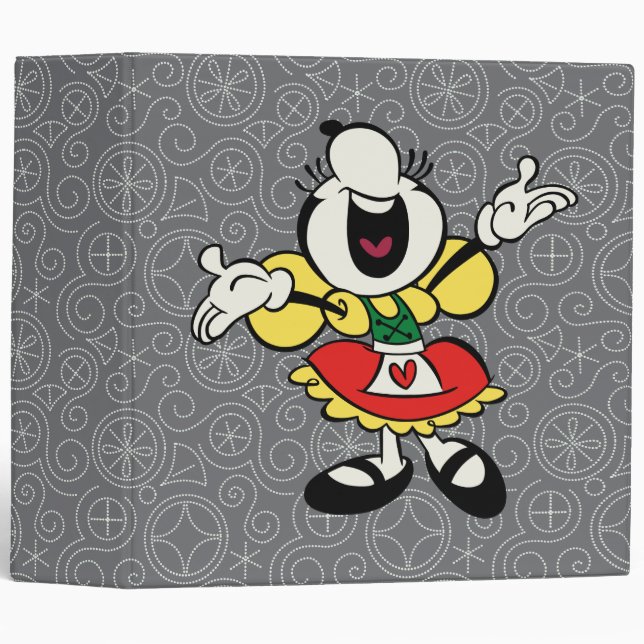 Classeur Yodelberg Minnie | Chanter avec des bras vers le h (Devant/Côté)