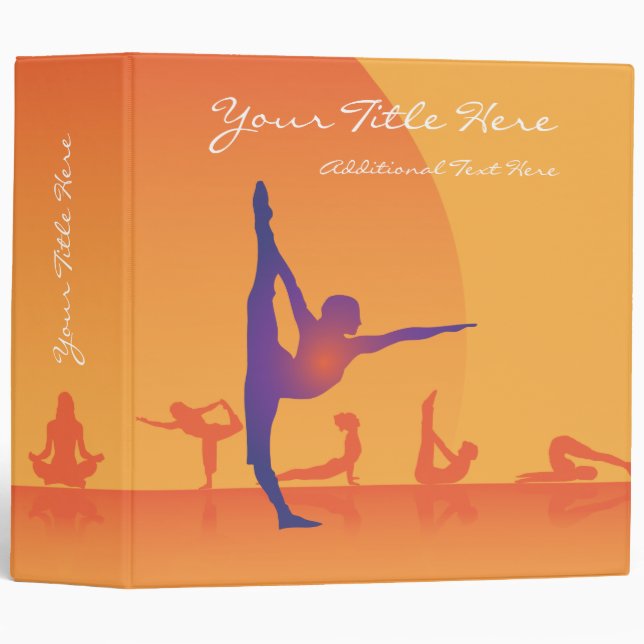 Classeur Yoga de modèle de 3 reliures à anneaux (Devant/Côté)