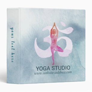 Classeur YOGA Instructeur d'aquarelle méditation Pose Om SI