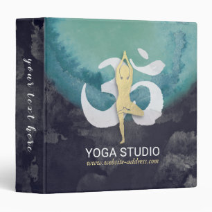 Classeur Yoga Studio Instructor Méditation Pose OM Symbole