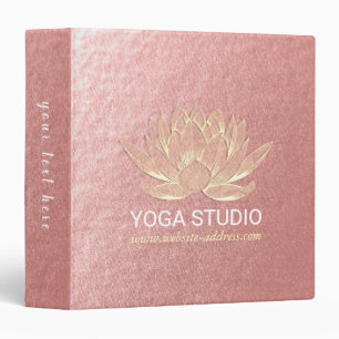 Classeur YOGA Studio Méditation Reiki Instructeur Gold Lotu