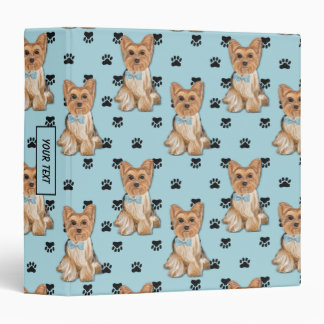 Classeur Yorkshire Terrier Chien Empreintes de pattes Motif