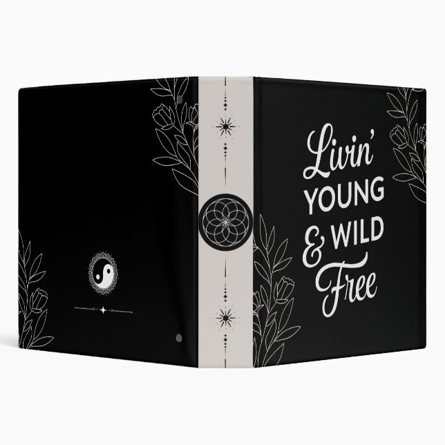 Classeur Young, Wild, & Free- Yin Yang Binder (Arrière-plan)