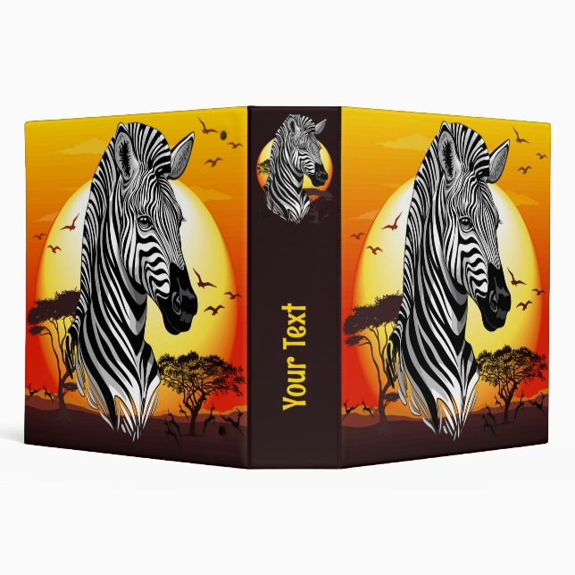 Classeur Zebra African Savanna Wild Animal (Arrière-plan)