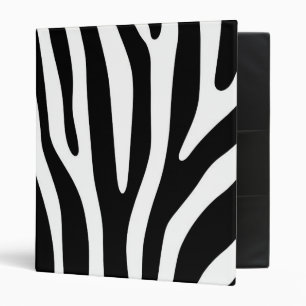 Classeur Zebra rayures motif noir & blanc + vos idées