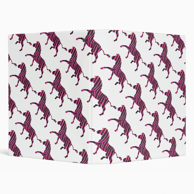 Classeur Zebra Silhouette noir et rose chaud (Arrière-plan)