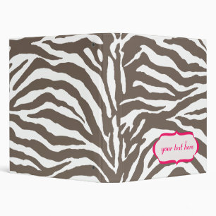 Classeur zèbre Poster de animal brun foncé
