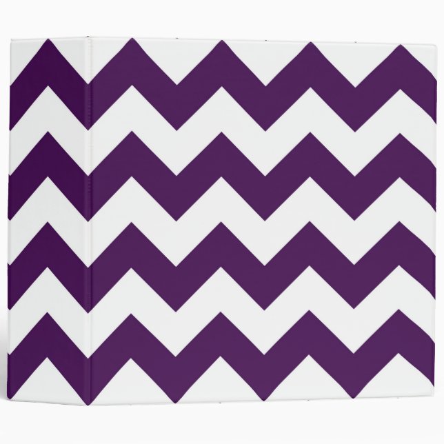 Classeur Zigzag pourpre et blanc (Devant/Côté)