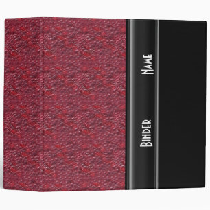 Classeur Zizzago noir cuir rouge