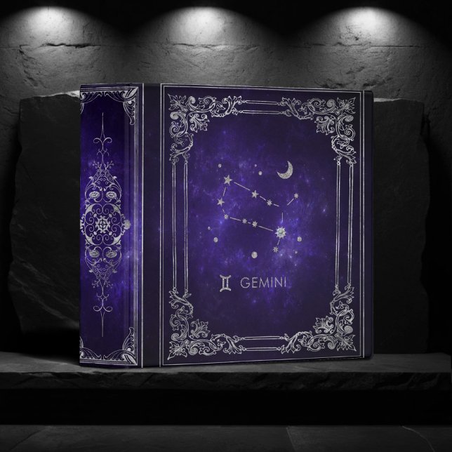 Classeur Zodiaque Gémeaux Violet | Horoscope d'Astrologie C (Créateur téléchargé)