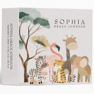 Classeur Zoo Safari Nursery Animals Baby Photo Album