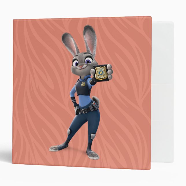 Classeur Zootopia | Judy Hopps - Affichage d'un insigne (Devant/intérieur)