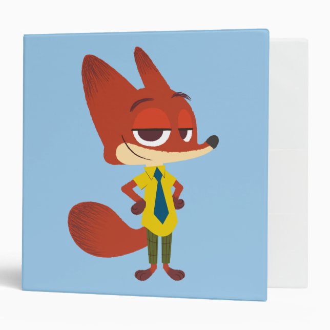 Classeur Zootopia | Nick Wilde - Le renard à seins (Devant/intérieur)