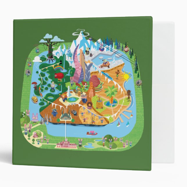 Classeur Zootopia | Plan de ville (Devant/intérieur)