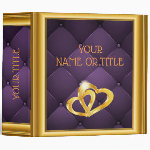 Classeurs 3 anneaux Albums Élégant Amour Or Cuir