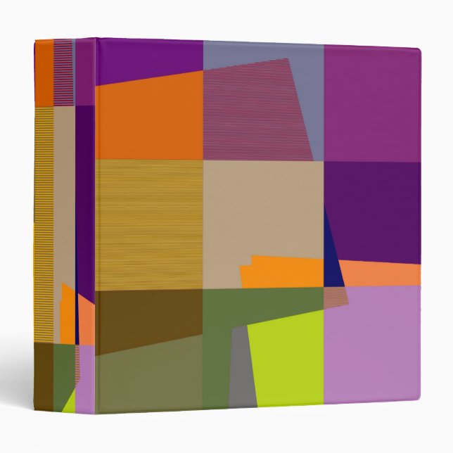 Classeurs d'art pop coloré rétro (Devant/Côté)