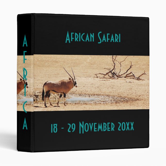 Classeurs de safari de faune de l'Afrique de (Devant/Côté)