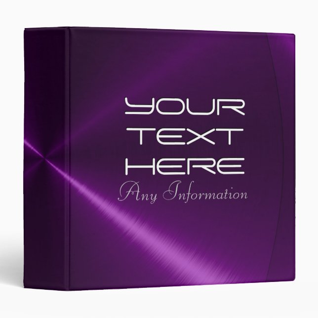 Classeurs en acier inoxydable violet brillant (Devant/Côté)