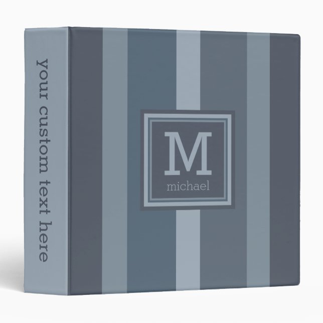 Classeurs faits sur commande de monogramme de (Devant/Côté)