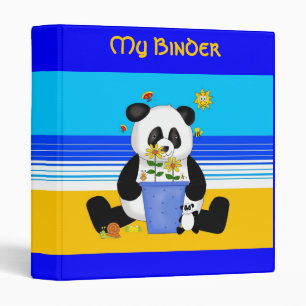 Classeurs Garçons Filles Panda à la Plage