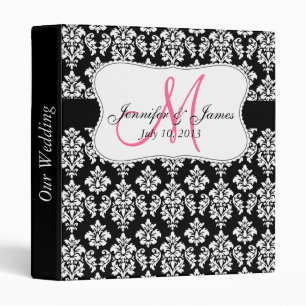 Classeurs noirs de planificateur de mariage