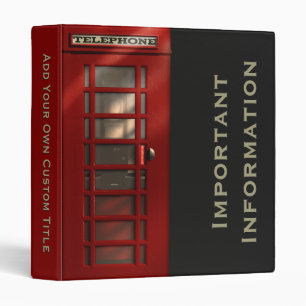 Classeurs rouges britanniques de cabine