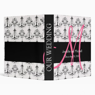 Classeurs vintages de mariage damassé de lustre