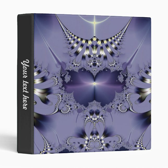 Classeurs vinyle Fleur Violette (Devant/Côté)