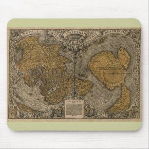 Classic 1531 Antique World Map by Oronce Fine Mouse Pad
