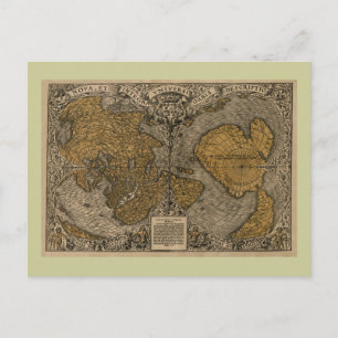 Classic 1531 Antique World Map by Oronce Fine Postcard