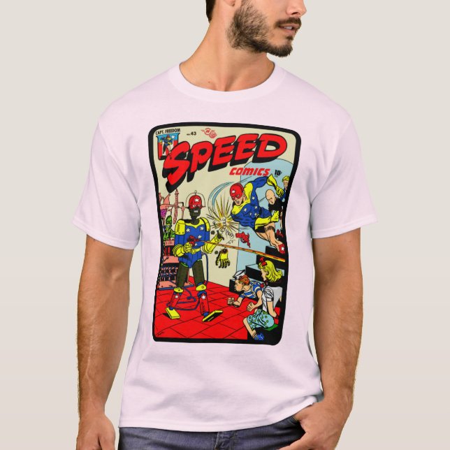 Classic 1940's SPEED Comics T-Shirt (Front)