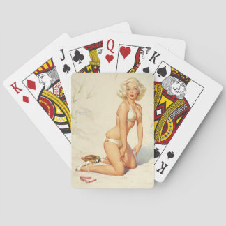 Classic 1950s Vintage Pin Up Girl-Bikini Playing Cards