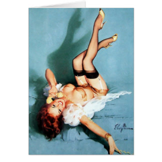 Classic 1950s Vintage Pin Up Girl-On The P