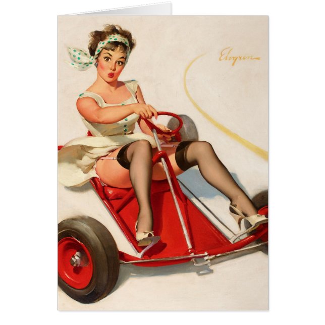 Classic 1950s Vintage Pin Up Girl wall art (Front)