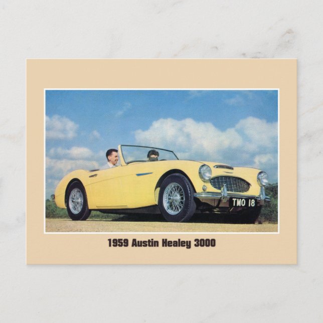 Classic 1959 British sports car convertible Postcard (Front)