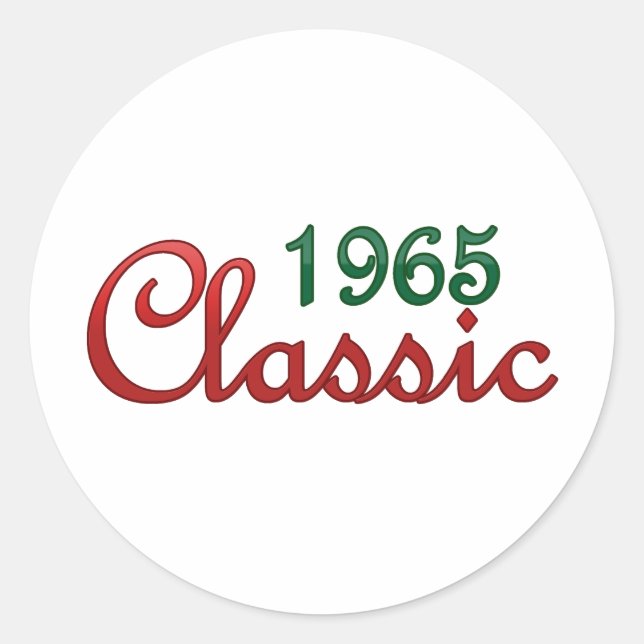 Classic 1965 round sticker (Front)