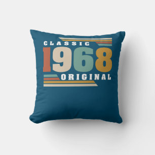 Classic 1968 Original 54th Birthday 54 Year Old Throw Pillow