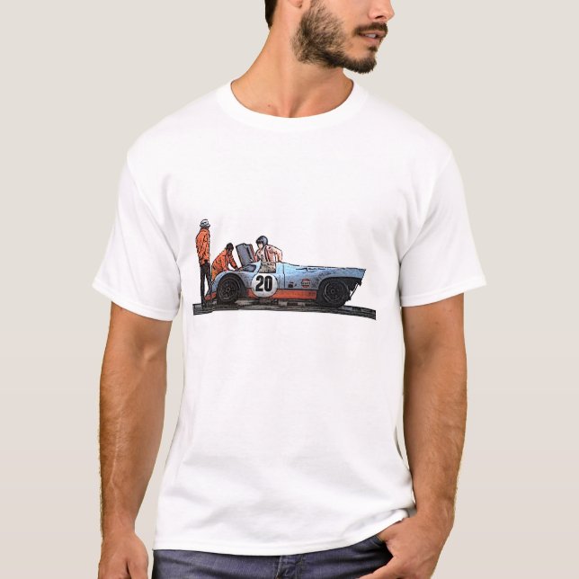 Classic 1970s le mans pit stop! T-Shirt (Front)