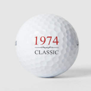 Classic 1974 50th Birthday Golf Balls