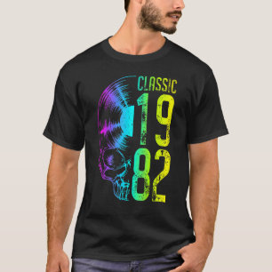 Classic 1982 Vintage Vinyl Record Gothic Skull Lp T-Shirt